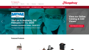 Humphrey Products website design